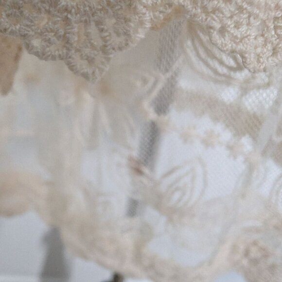Cato Floral Lace Cardigan Womens Size 22/24W Cream Boho V Neck Lightweight Sheer - Picture 8 of 15